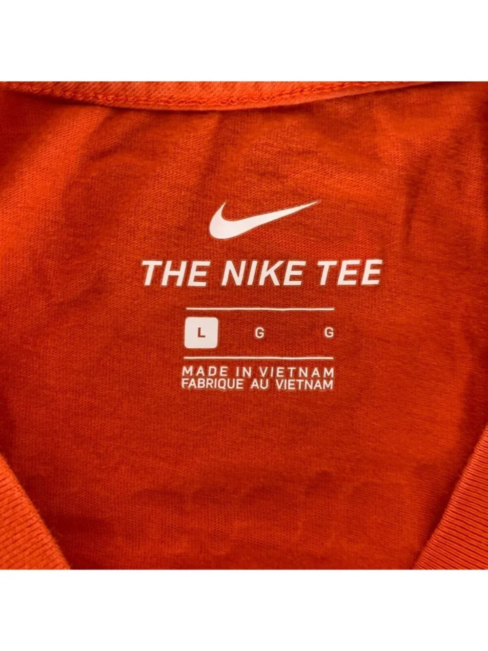 Nike Orange Long Sleeve Crewneck Shirt Mens Large